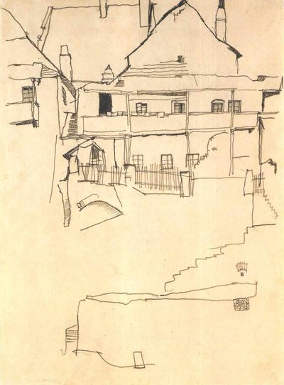 Study for the Painting House with Shingle Roof by Egon Schiele